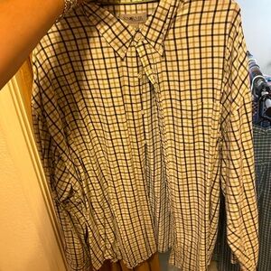 Sun River Men's Checkered Casual Shirt - Black and White